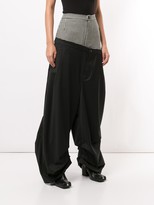 Thumbnail for your product : Natasha Zinko Oversized Contrast Trousers