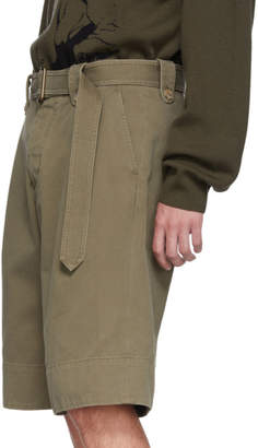J.W.Anderson Khaki Washed Belted Shorts