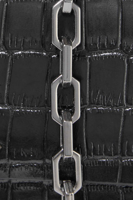 THE VOLON Po Trunk Croc-effect Leather Shoulder Bag