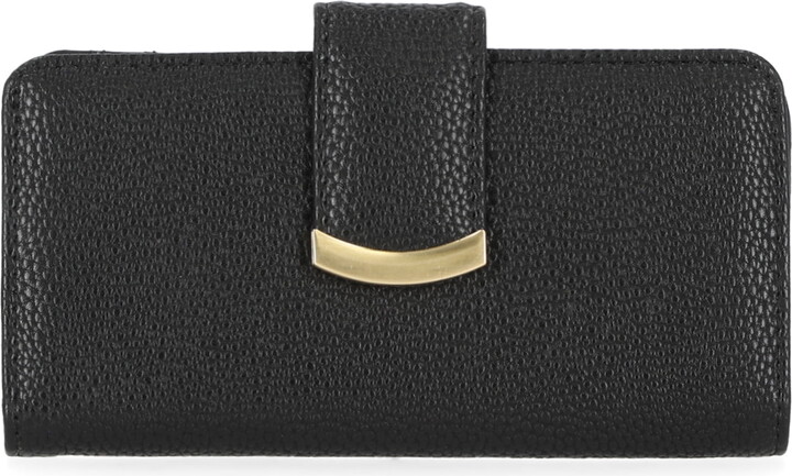 Time and Tru Women’s Alexandra Slim Tab Wallet, Black