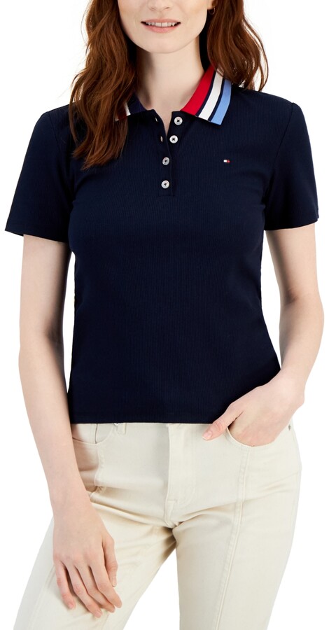 Kleding Gender-neutrale kleding volwassenen Tops & T-shirts Polos Tommy Hilfiger Polo Collared Shirt met lange mouwen 