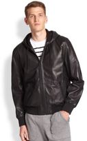 Thumbnail for your product : Saks Fifth Avenue Modern-Fit Hooded Leather Jacket