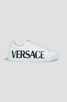 Versace Logo-print leather sneakers