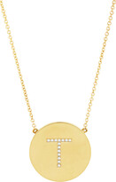 Thumbnail for your product : Sterling Forever 14K Gold Vermeil CZ Round Initial Necklace