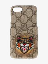 Thumbnail for your product : Gucci embroidered Angry Cat iPhone 6/7 case
