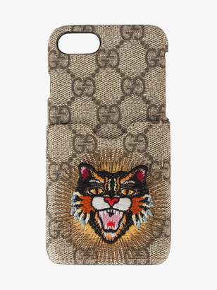 Gucci embroidered Angry Cat iPhone 6/7 case