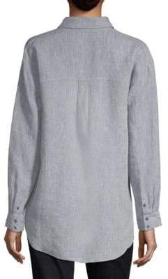 Eileen Fisher Organic Linen Button-Down Shirt