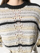 Thumbnail for your product : IRO Stripe-Pattern Crew-Neck Jumper