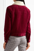 Thumbnail for your product : Marc Jacobs Faux Shearling-lined Corduroy Jacket - Burgundy