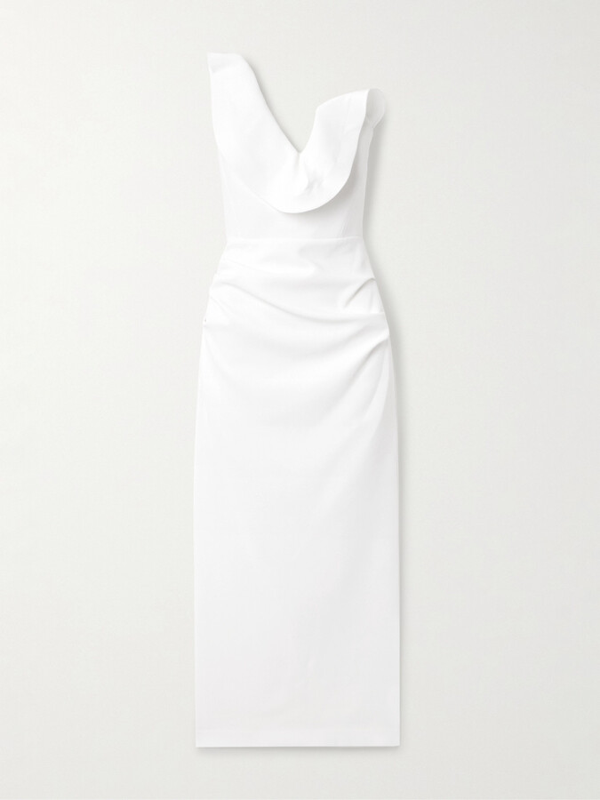 Maticevski Requiem Strapless Faille Gown - White