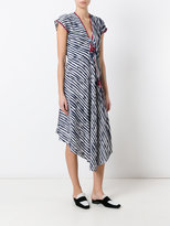 Thumbnail for your product : Antonio Marras striped print embroidered dress - women - Cotton/Polyester/Viscose - 46