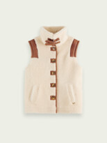 Thumbnail for your product : Scotch & Soda Single-breasted shearling jacket with detachable sleeves | Women