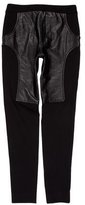 Thumbnail for your product : Alexander Wang T by Leather-Accented Leggings