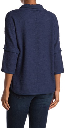 Max Studio Cowl Neck 3/4 Length Sleeve Knit Top
