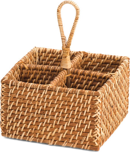 Rattan Flatware Caddy