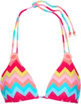 Thumbnail for your product : Seafolly Button-detailed Printed Triangle Bikini Top