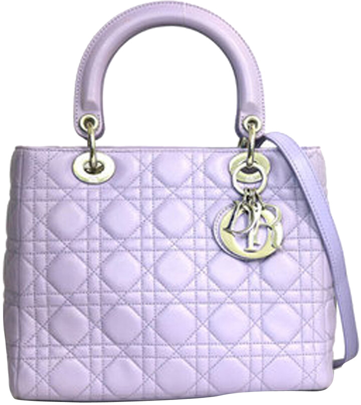 Dior purple Leather Handbags