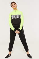 Thumbnail for your product : Ardene Checkerboard Neon Mock Neck Sweatshirt
