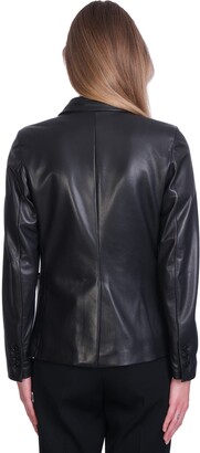 Salvatore Santoro Leather Jacket In Black Leather