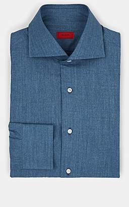 Isaia Men's Denim-Look Cotton Dress Shirt - Blue