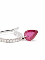 Thumbnail for your product : Raphaele Canot 18kt white gold Set Free diamond ruby earring