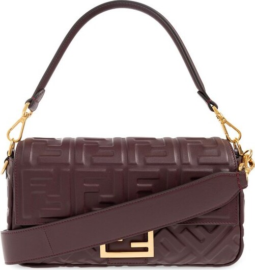 Fendi Baguette Logo Embossed Medium Top Handle Bag ShopStyle