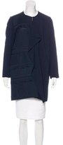 Thumbnail for your product : Roland Mouret Silk-Blend Collarless Coat