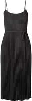 Thumbnail for your product : Vince Crinkled Plissé-crepe Midi Dress - Black