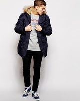 Thumbnail for your product : Jack & Jones Parka With Fleece Lining & Faux Fur Hood