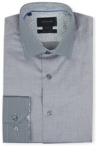 Thumbnail for your product : Duchamp Honeycomb-contrast slim-fit single-cuff shirt - for Men