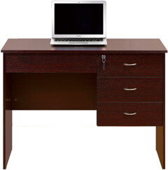 Hokku Designs Three Locking Drawers On Metal Glides Student Desk Work Desk Modesty Panel Metal Bar Handles