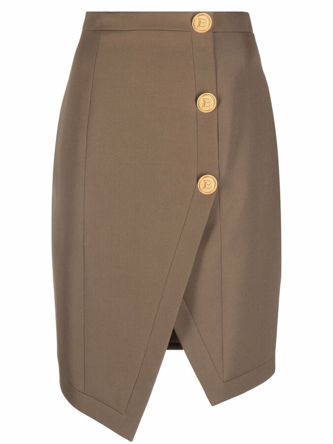 Balmain Green Women's Skirts on Sale | ShopStyle