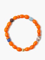 Thumbnail for your product : MUSA BY BOBBIE Aquamarine, Tiger's Eye & 18kt Gold Bead Bracelet - Orange