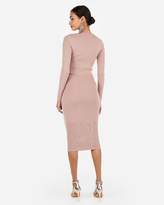 Thumbnail for your product : Express Long Mesh Pencil Skirt