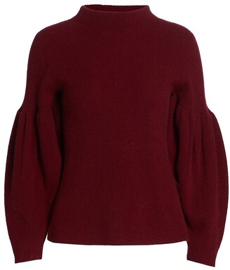 Naadam Cashmere Pleated Turtleneck Sweater