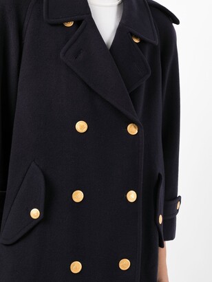 Burberry Pre-Owned 1990-2000s Double-Breasted Knee-Length Coat