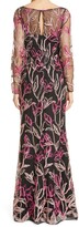 Thumbnail for your product : Marchesa Notte Embroidered Long Sleeve Tulle Cocktail Dress