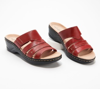 Clarks Collection Leather Slide Sandals - Lexi Sabrina - ShopStyle