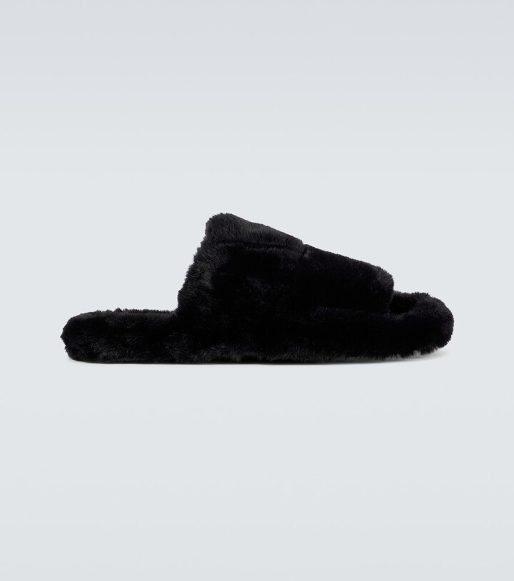 Dolce & Gabbana Fauxfur slides ShopStyle Sandals