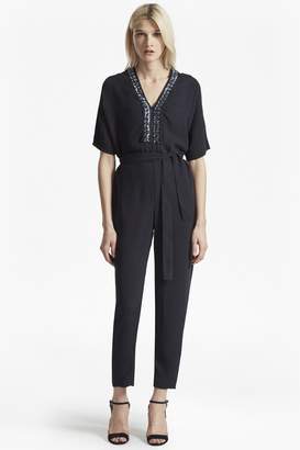 French Connection Karlo Embellished Tie Waist Jumpsuit