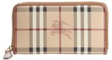 Thumbnail for your product : Burberry camel coated canvas 'Haymarket Check' continental wallet