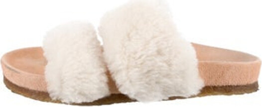 Tory Burch Shearling Slides - ShopStyle