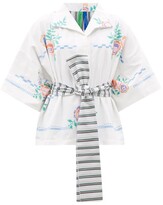 Thumbnail for your product : RIANNA + NINA Kendima Vintage Floral-stitched Cotton Blouse - Multi