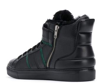 Roberto Cavalli shearling lined high-top sneakers