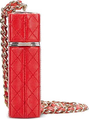 Chanel Pre Owned CC diamond-quilted strap lipstick case