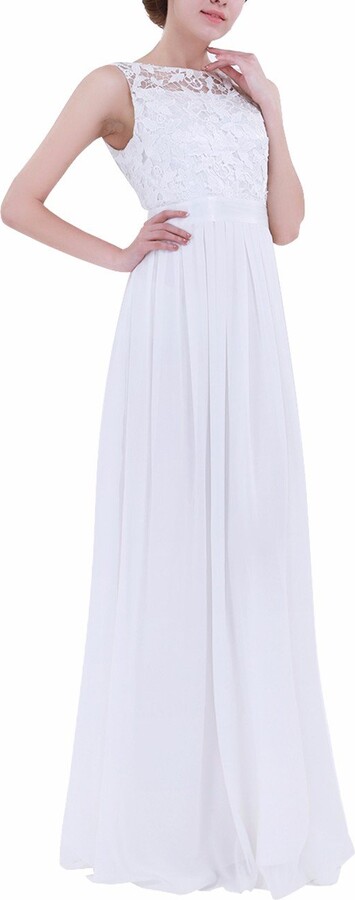 white gown long