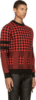 Thumbnail for your product : Diesel Black Gold Black & Red Houndstooth Jacquard Kustode Sweater