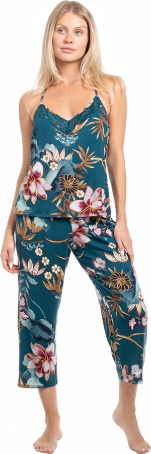 Linea Donatella Women's 2-Piece Scoop Neck Top and Pants Pajama Set