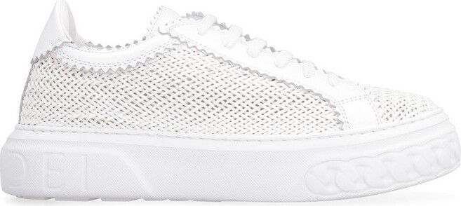 Casadei Off Road Woven Lace-Up Sneakers