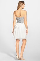 Thumbnail for your product : a. drea Sequin Strapless Skater Dress (Juniors)